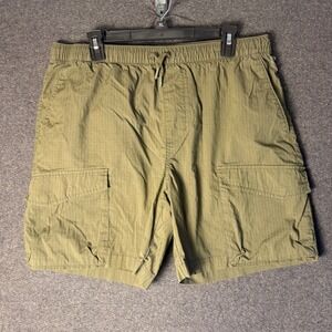 Old Navy Mens Large Relaxed Built-In Flex Cargo Shorts Olive Green Ripstop